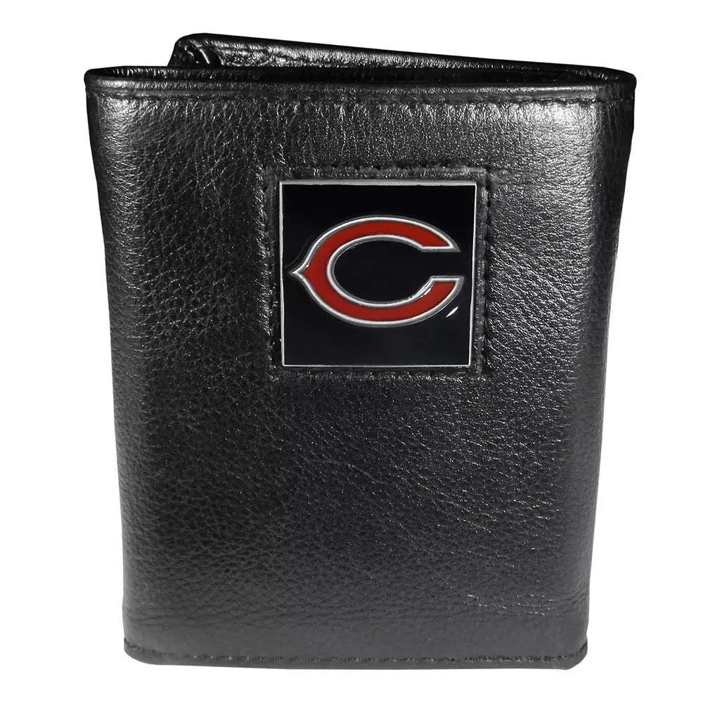 Men's Chicago Bears Trifold Wallet, Black Product Image