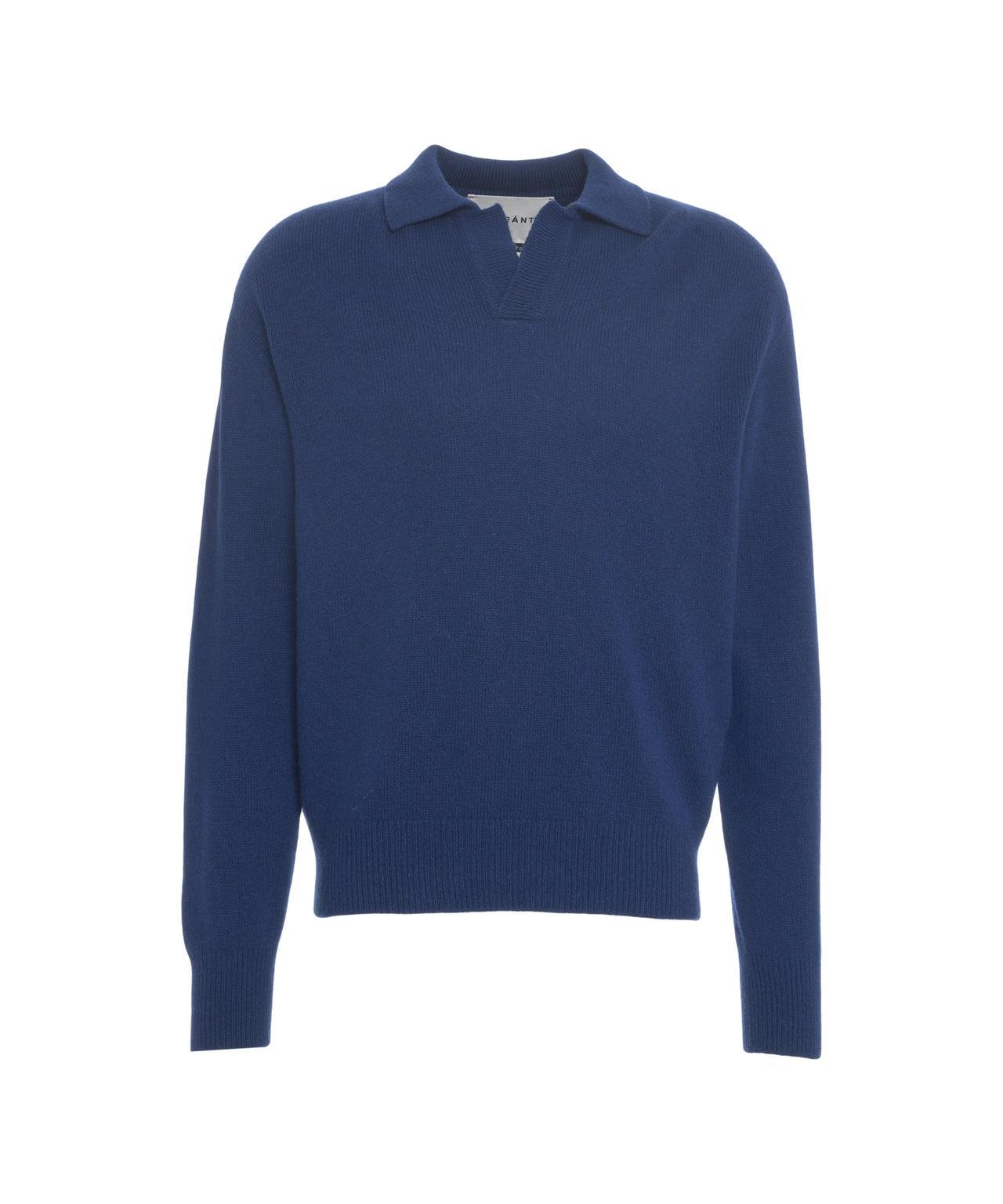Sweater with polo collar Product Image