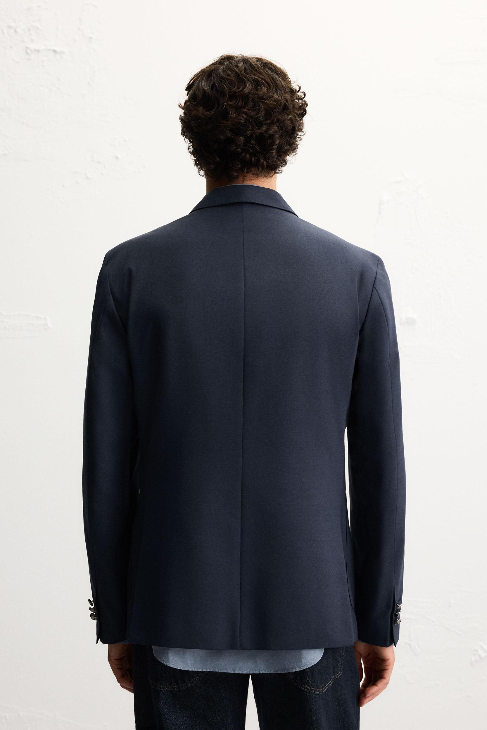 WOOL BLEND DOUBLE BREASTED BLAZER Product Image