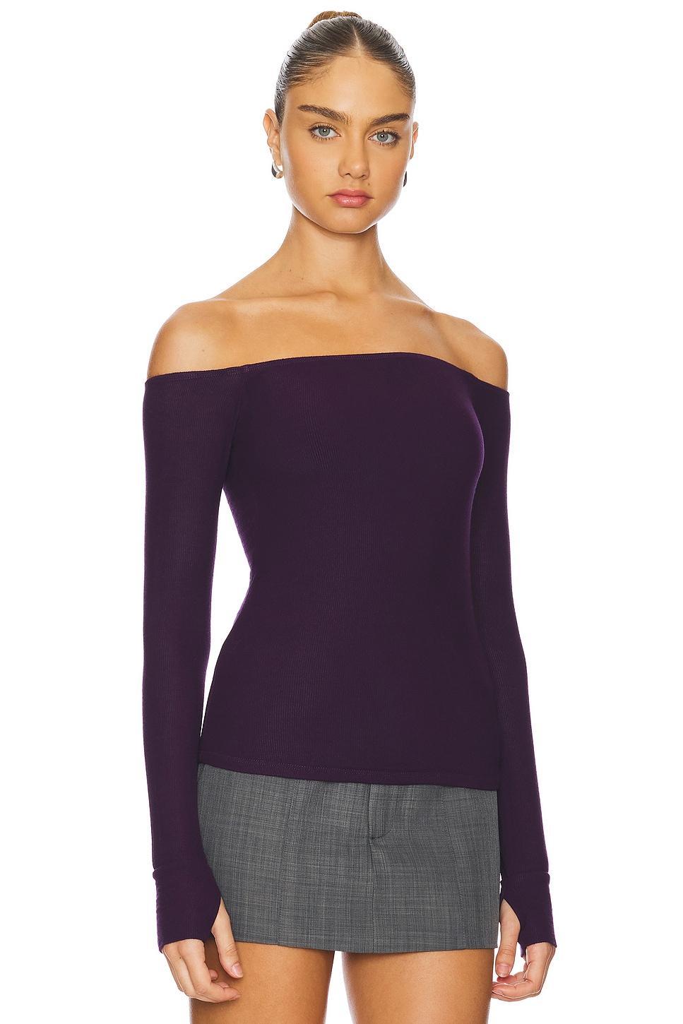 Lanny Off Shoulder Long Sleeve Top Michael Lauren Product Image