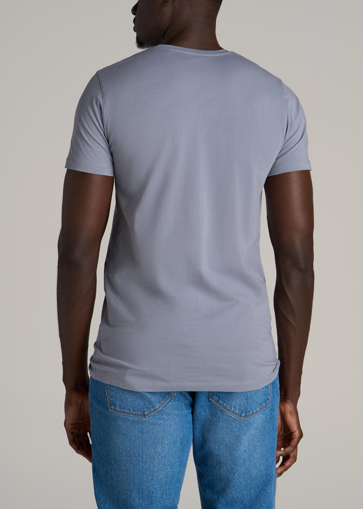 The Essential MODERN-FIT Crewneck Tee for Tall Men in Skyline Grey Product Image