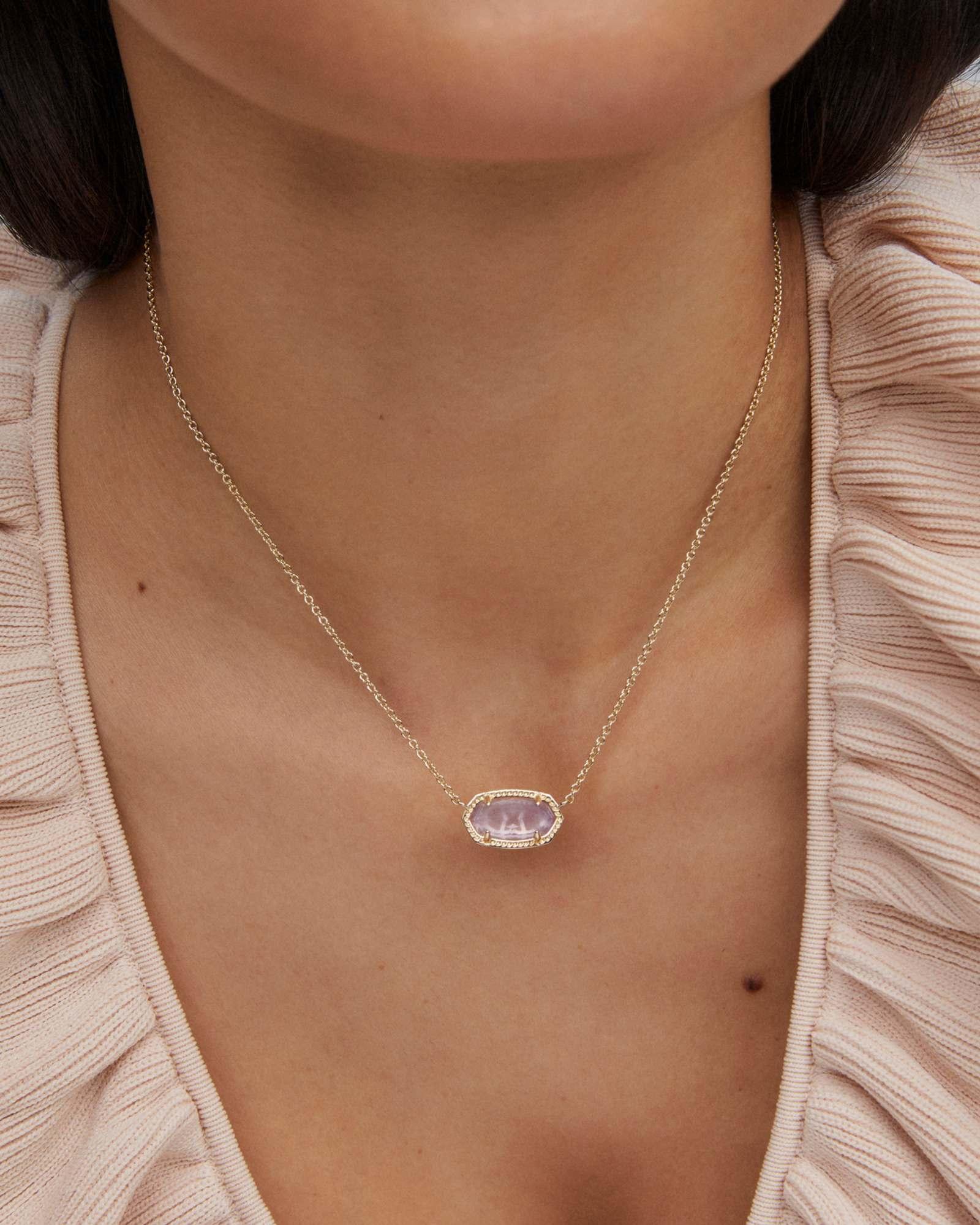Elisa Gold Pendant Necklace in Peridot Illusion Product Image