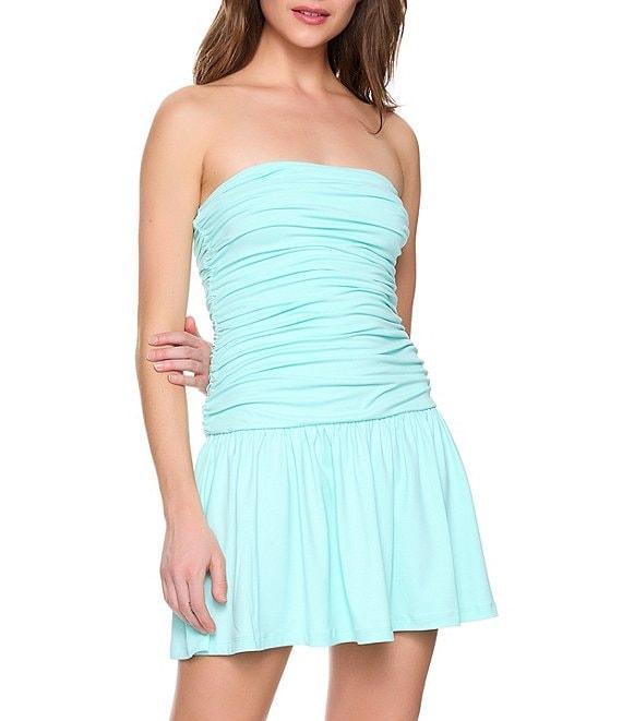 Susana Monaco Tube Ruched Pleated Fit & Flare Dress Product Image