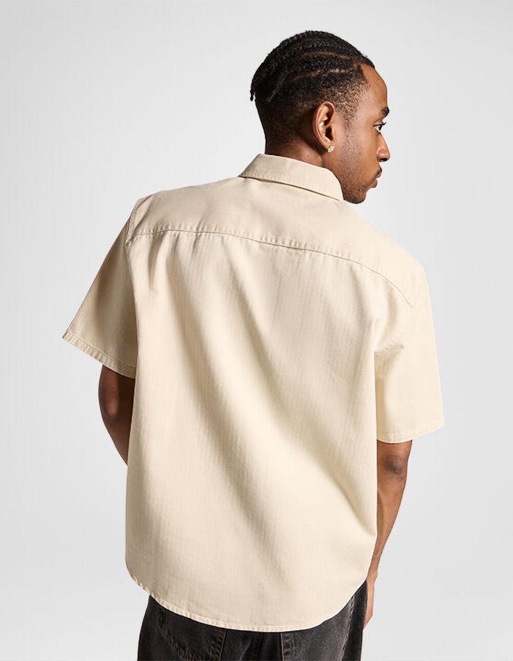 CONVERSE Woven Mens Button Up Shirt - SAND Product Image