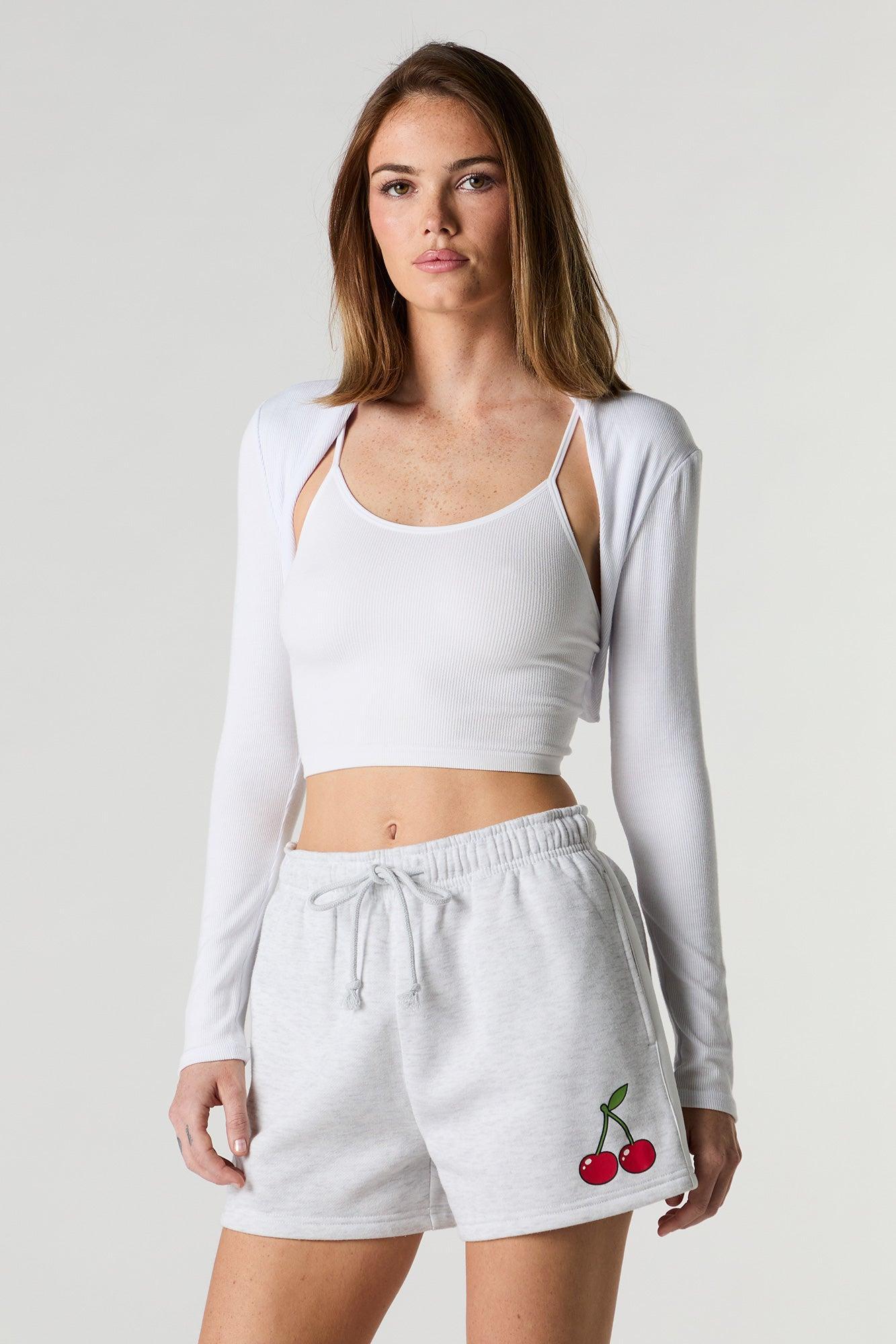 Graphic Side Striped Fleece Short Female Product Image
