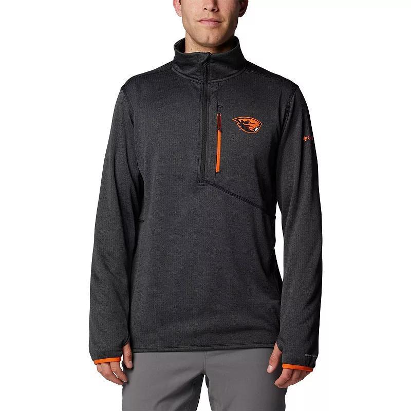 Men's Columbia Black Oregon State Beavers Park View Grid Fleece Omni-Wick Half-Zip Jacket, Size: XL Product Image
