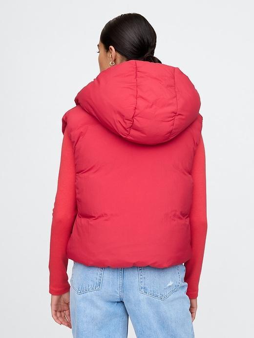 Cropped Duvet Wrap Puffer Vest Product Image