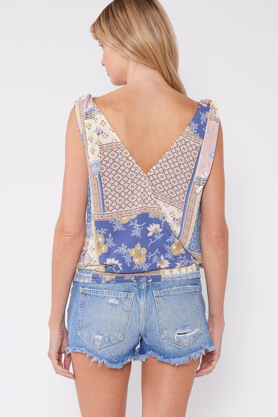 Patch Work Tank Blouse Product Image