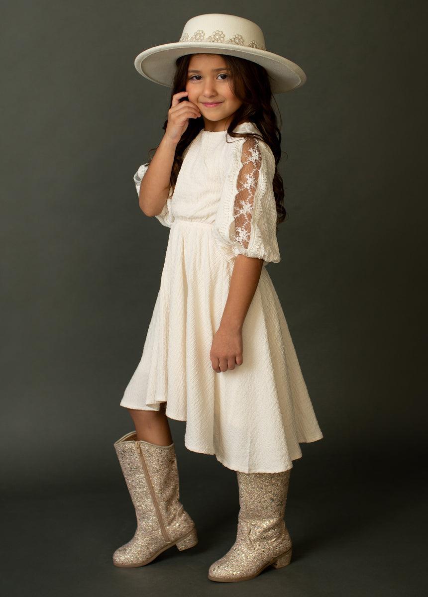 Sariyah Dress in Cream Girls Product Image