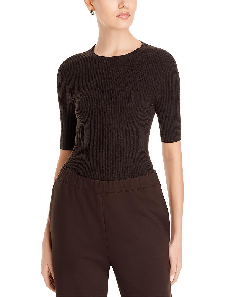 FABIANA FILIPPI Wool Blend Crewneck Sweater In Brown Product Image