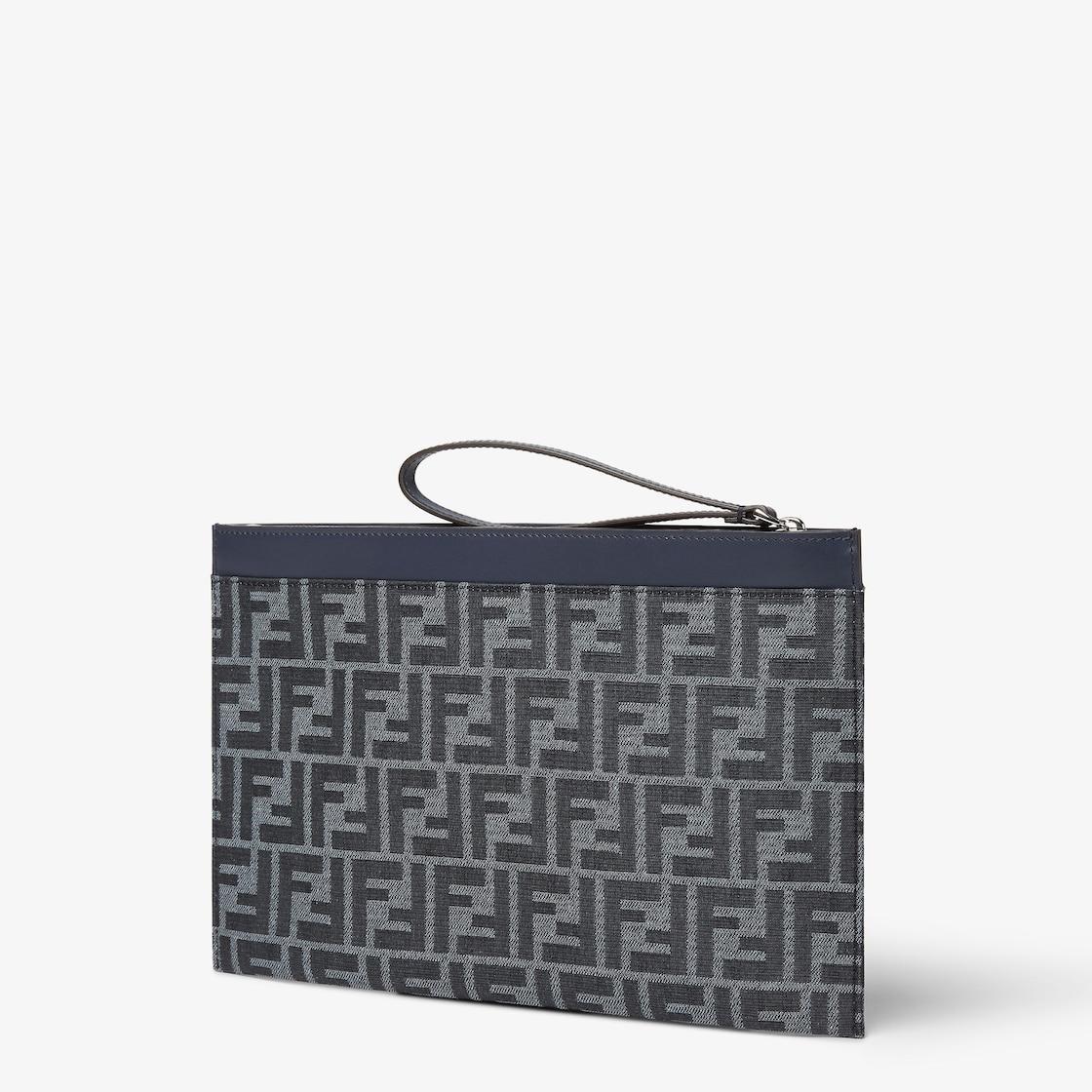 FF Jacquard Flat Pouch MediumBlue FF jacquard pouch Product Image
