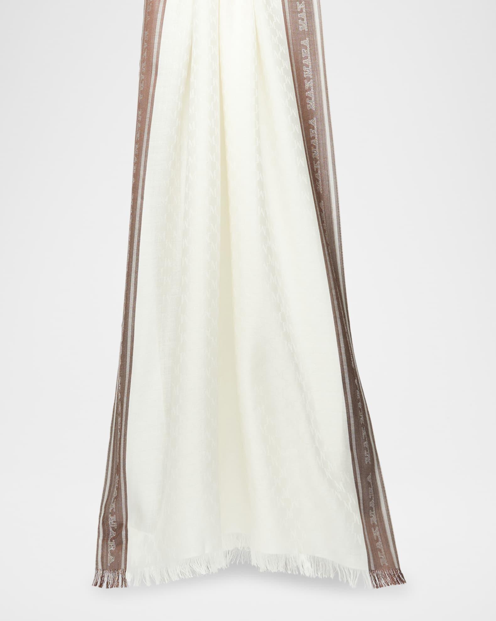 Madre Logo-Print Trim Silk-Blend Scarf Product Image