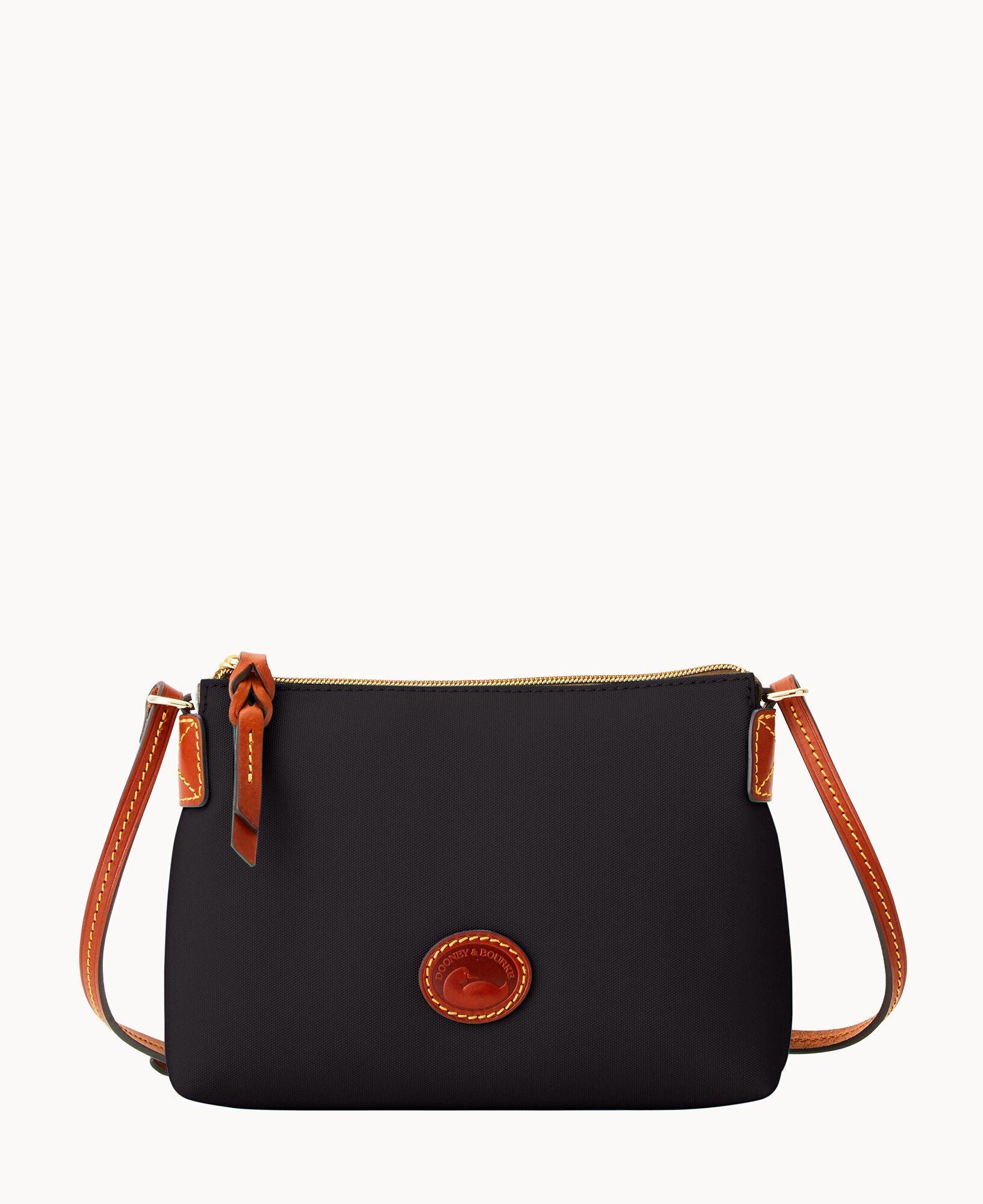 Dooney & Bourke Womens Nylon Fabric Crossbody Pouchette Bag in Bubble Gum Product Image