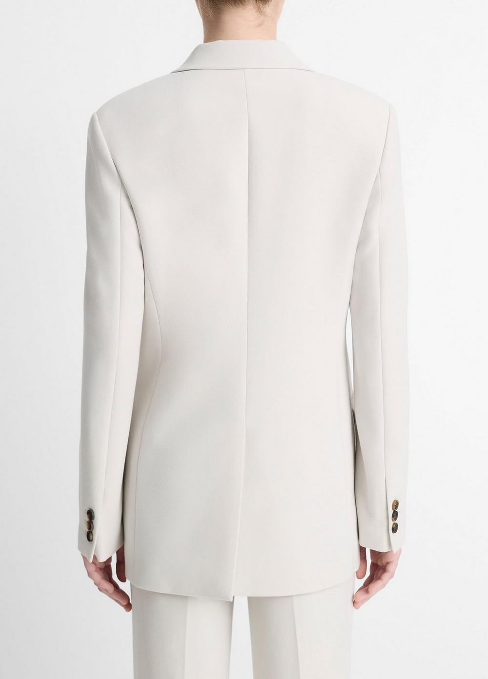 Womens Soft Sculpture Double-Breasted Blazer, Salt Glass, Size 0 Vince Product Image