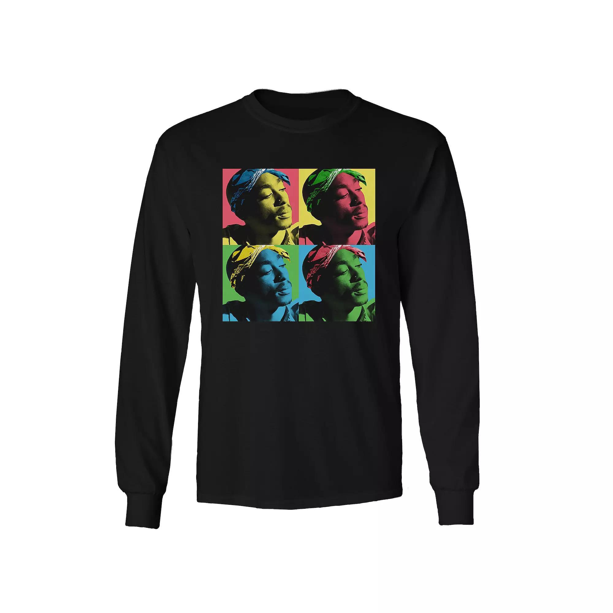 Men's Tupac PopArt Long Sleeve, Size: Small, Black Product Image