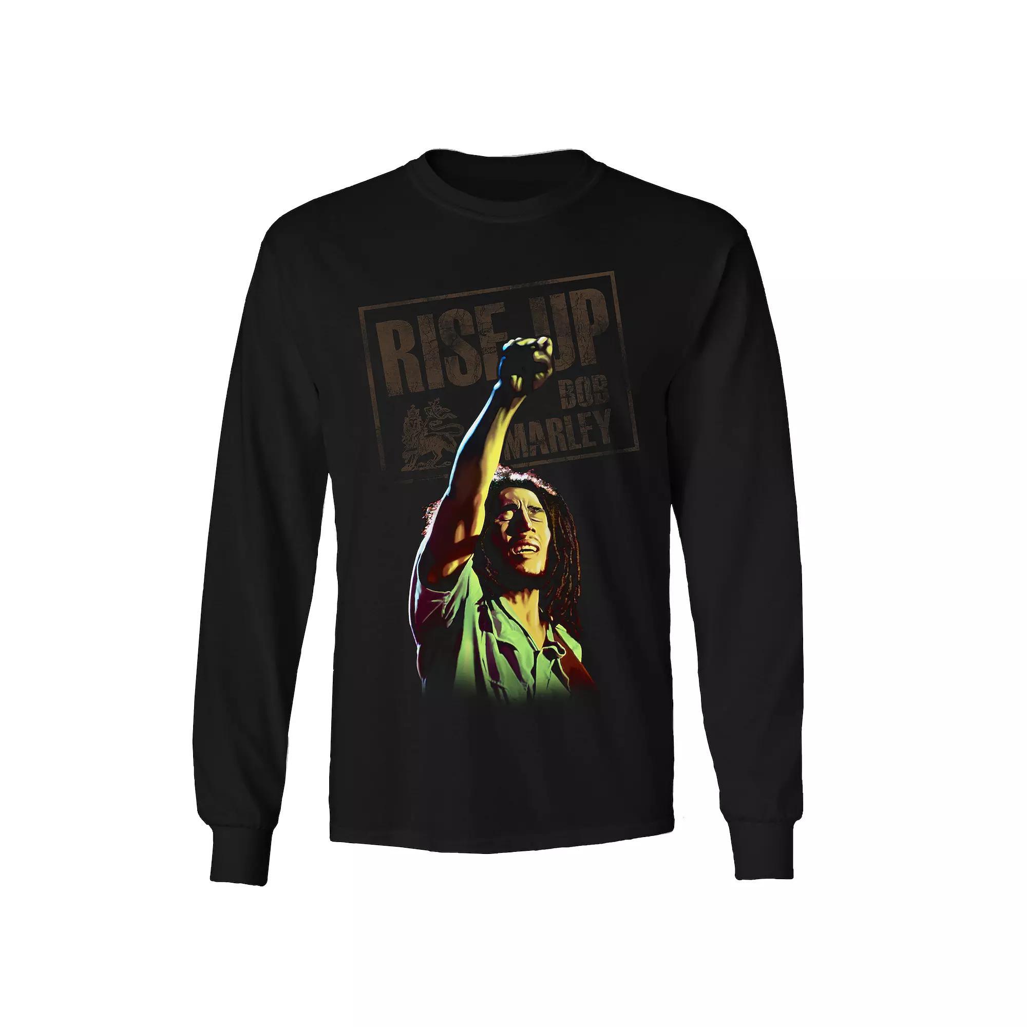 Men's Bob Marley Arms Up Long Sleeve Tee, Size: Large, Black Product Image