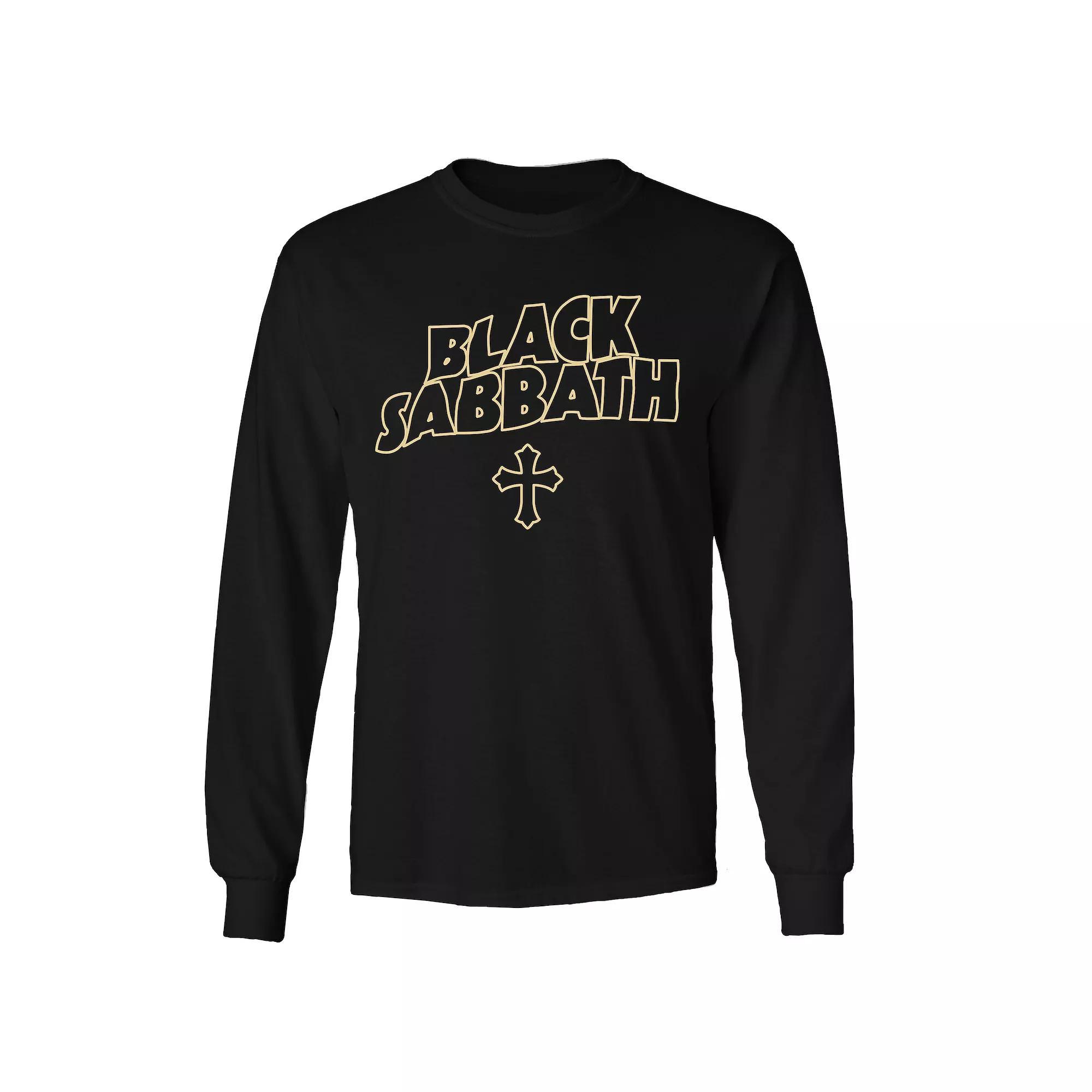 Men's Black Sabbath Cross Long Sleeve Tee, Size: Medium Product Image