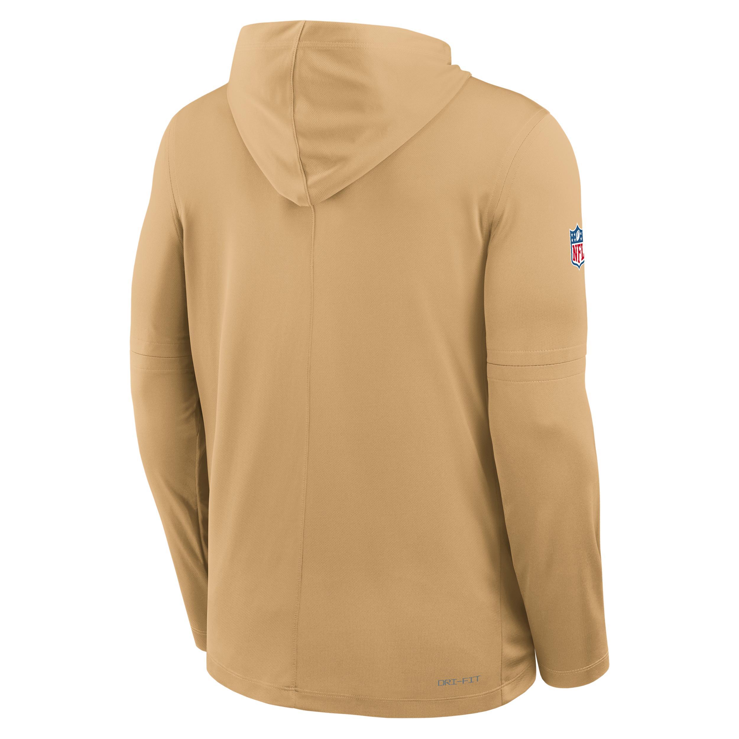 San Francisco 49ers Pure Fury Sideline Nike Men's Dri-FIT NFL Long-Sleeve Hooded Top Product Image