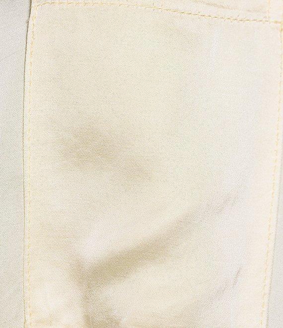 M Made in Italy Satin Boat Neck Short Sleeve Top Product Image
