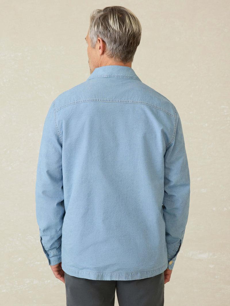 Doug Good Feather Indigo Herringbone Shirt Jacket - Blue Haven Wash Product Image