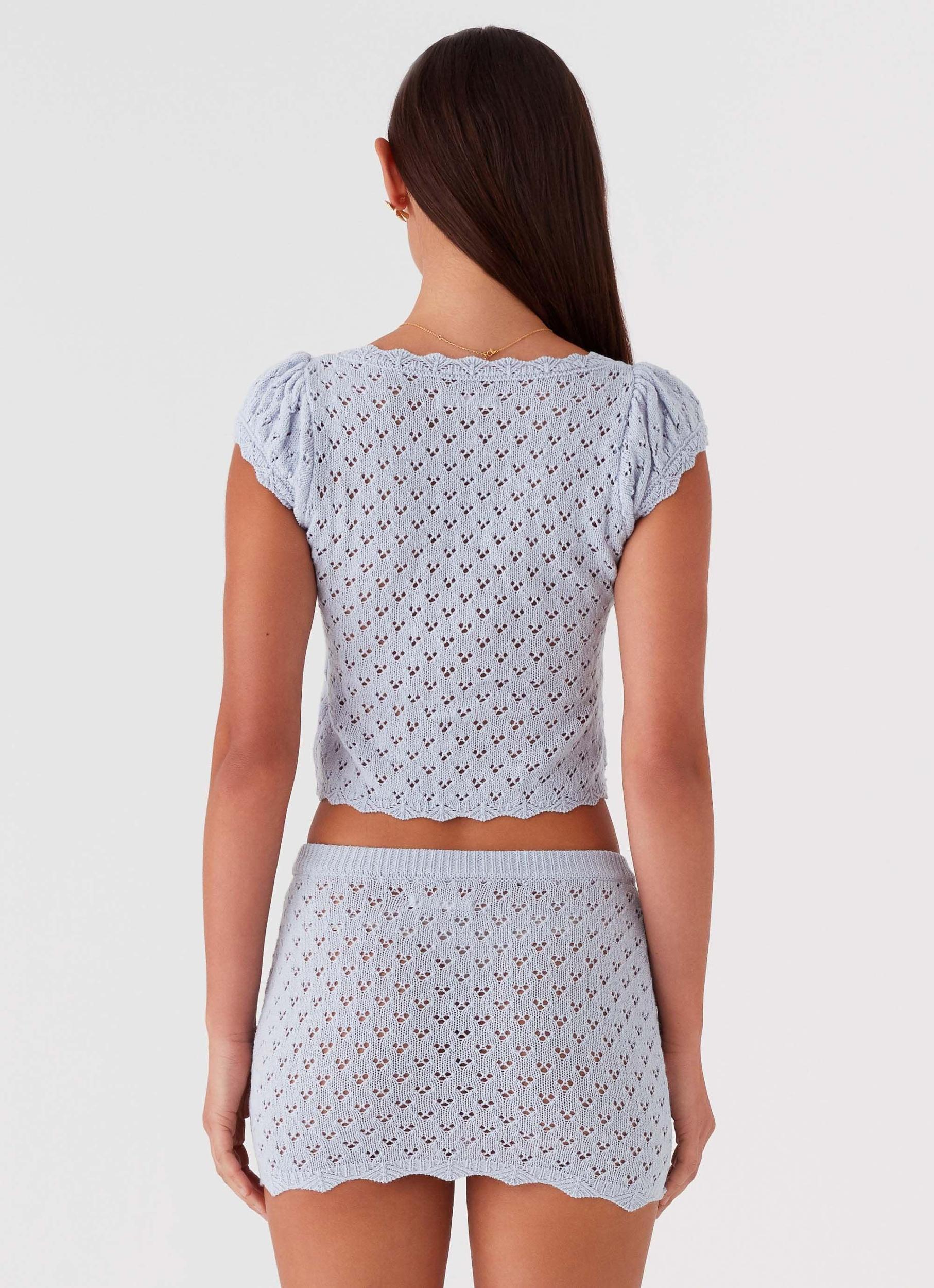 Blue Bird Knit Top - Blue Dusk Product Image