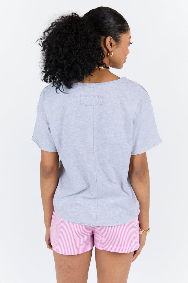 Firm Foundation Grey Scoop Neck Tee SALE Product Image