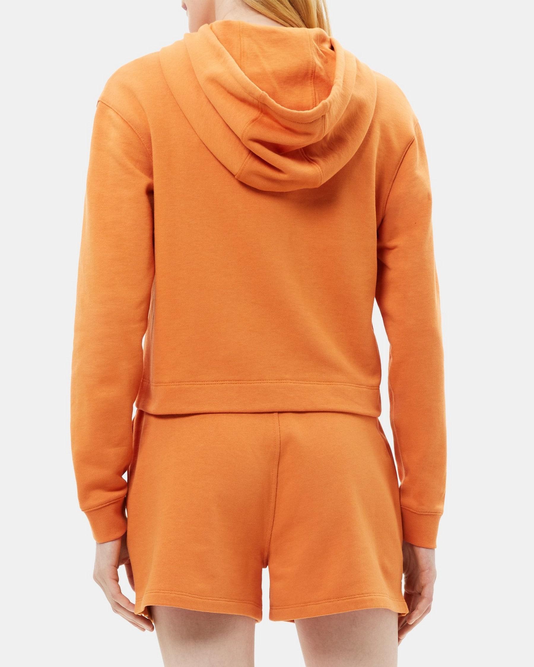 Cropped Zip Hoodie in Cotton Terry Product Image