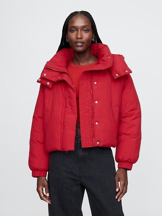 Cropped Duvet Wrap Puffer Jacket Product Image