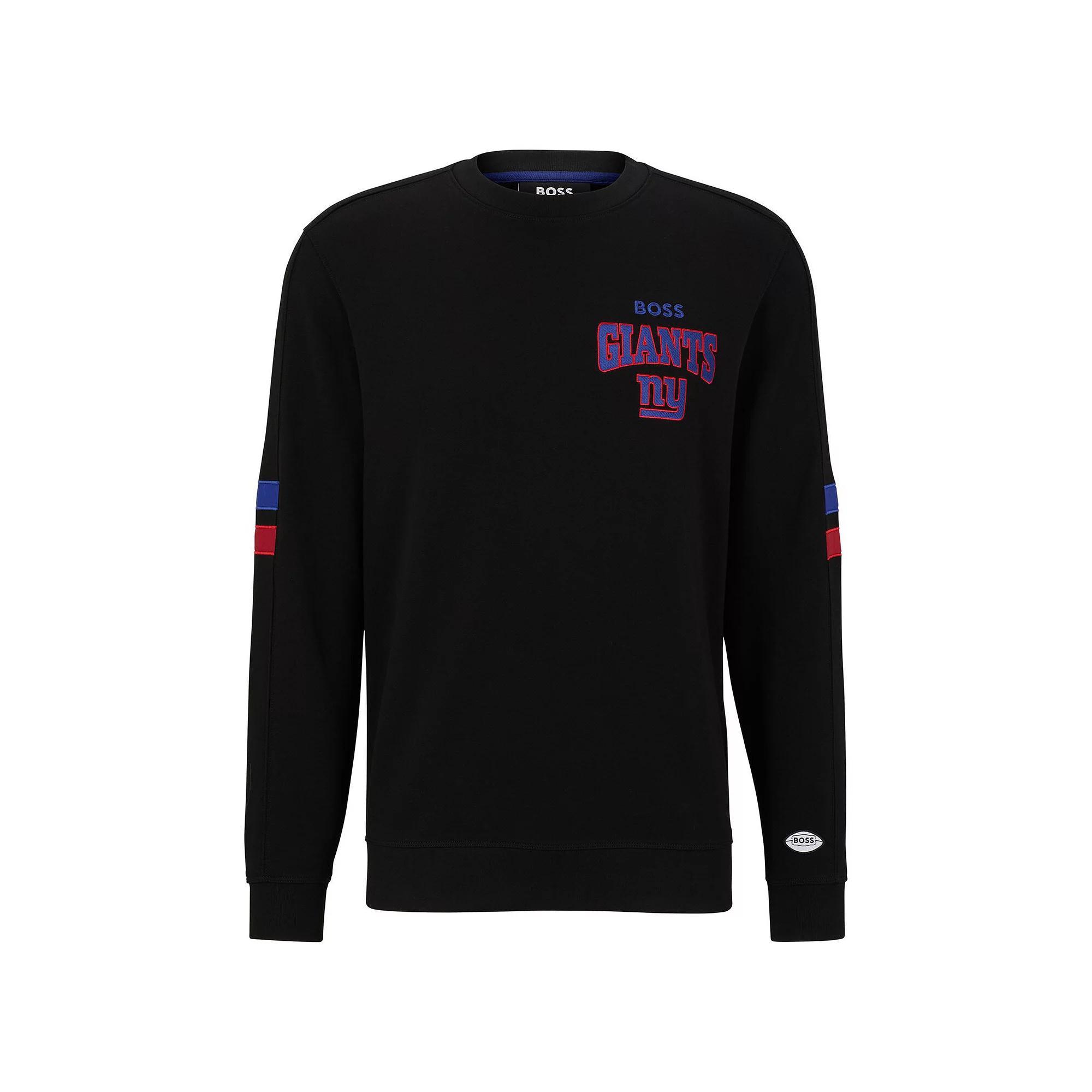 Men's BOSS X NFL  Black/Royal New York Giants Drive Crew Neck Pullover Sweatshirt, Size: XL Product Image