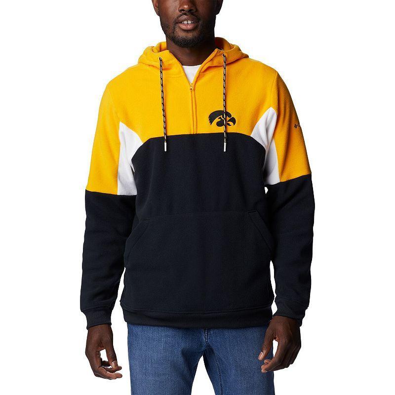 Men's Columbia Black Iowa Hawkeyes Lodge Quarter-Zip Hoodie, Size: Medium Product Image