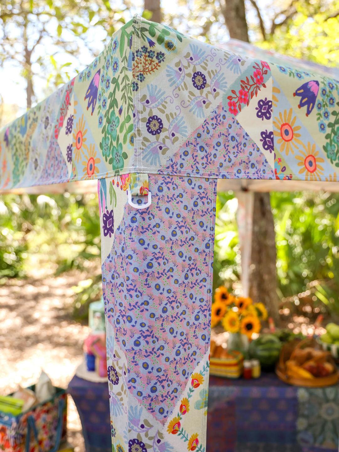 Live Happy Instant Canopy Tent - Dark Teal Floral Product Image