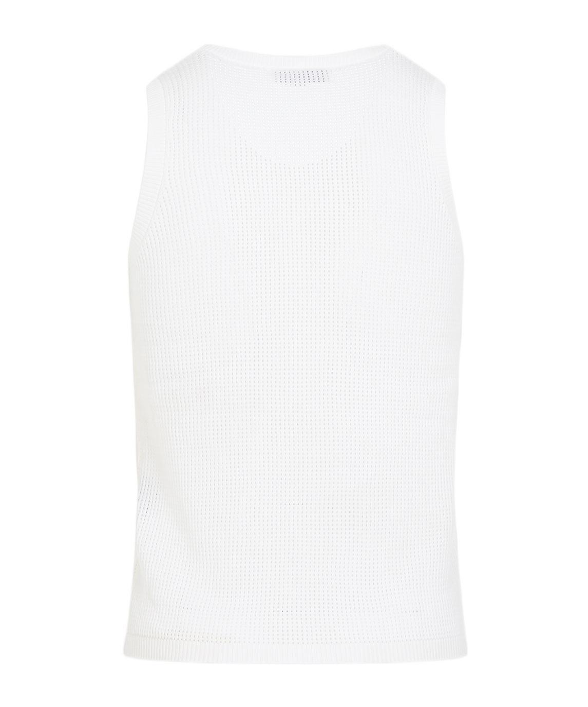 DRIES VAN NOTEN Ribbed Vest In White Product Image
