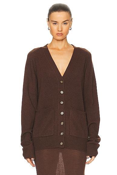 Eterne Theodore Cardigan in Chocolate Product Image