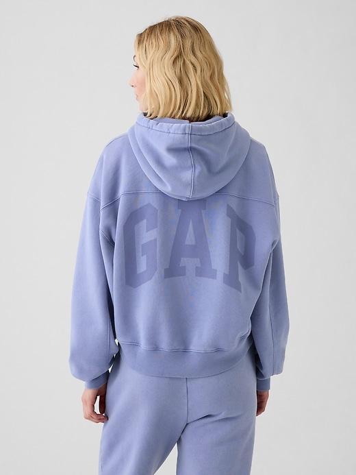 VintageSoft Cropped Camo Hoodie Product Image