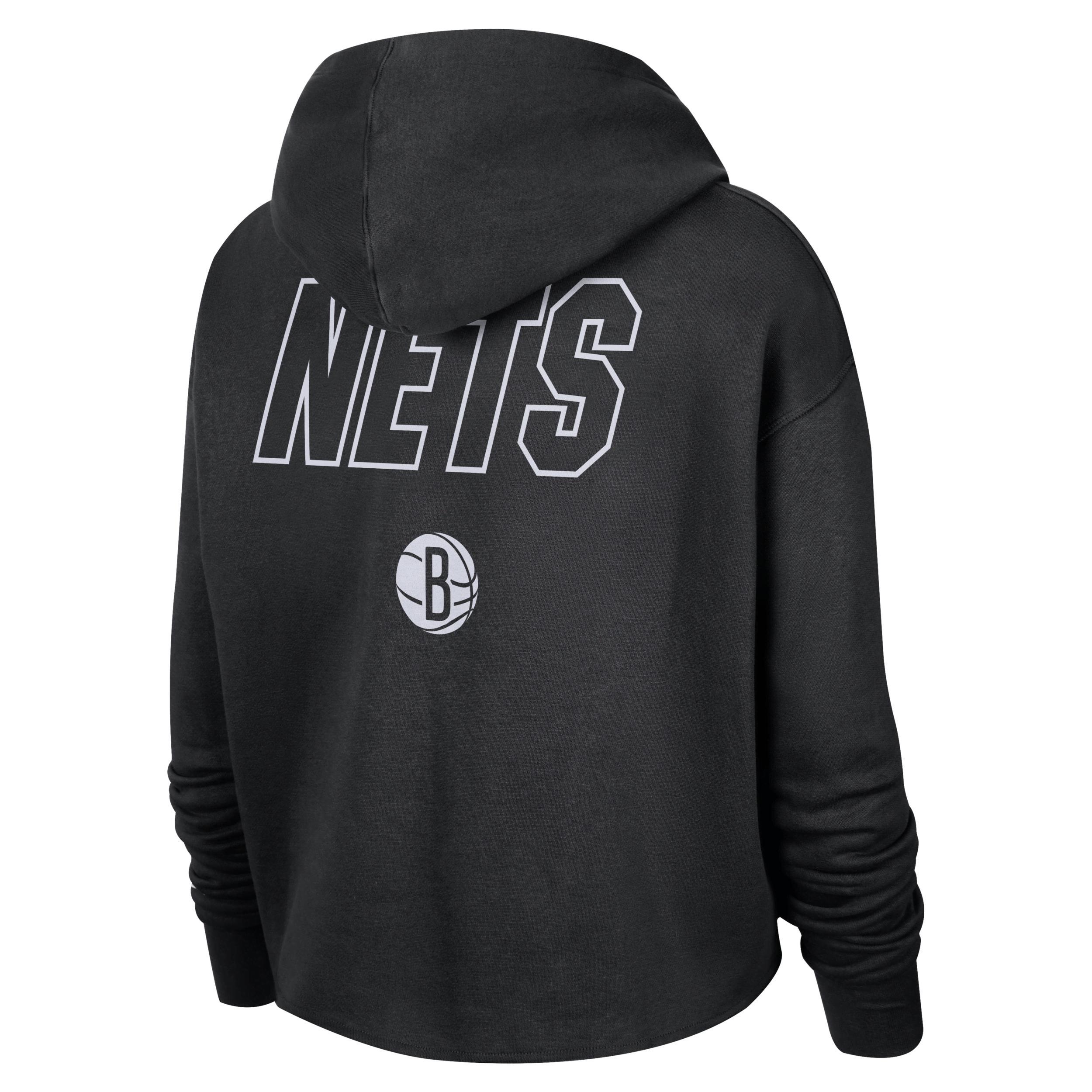 Brooklyn Nets Courtside Nike Women's NBA Fleece Pullover Hoodie Product Image