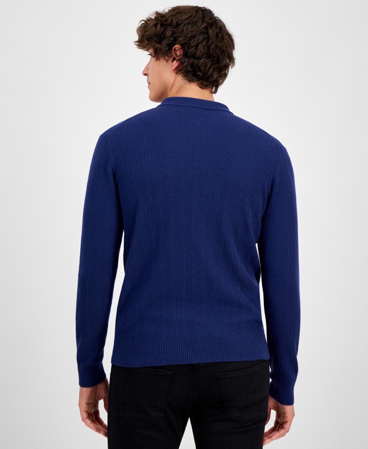 HUGO BOSS Hugo By  Men's Sastoro Quarter-zip Sweater In Dark Blue Product Image