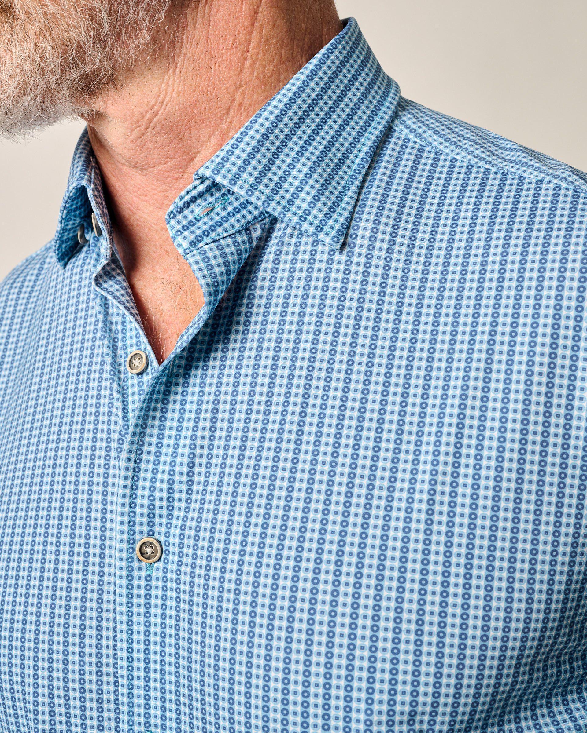 Short Sleeve Hangin' Out Knit Button Up Shirt - Josiah Male Product Image