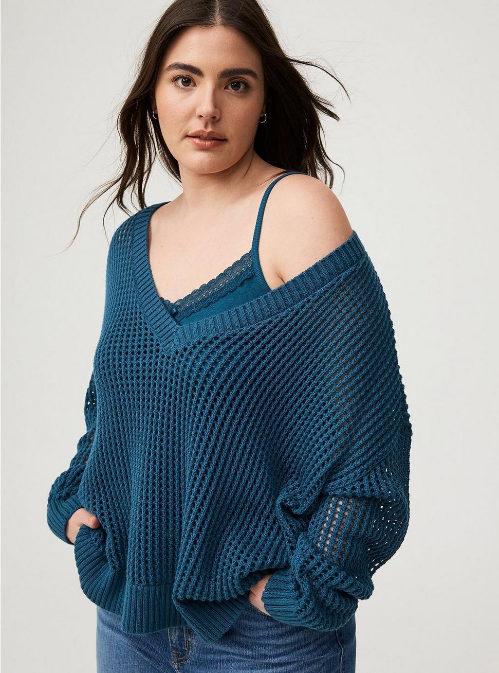 Lace Trim V-Neck Cami Product Image