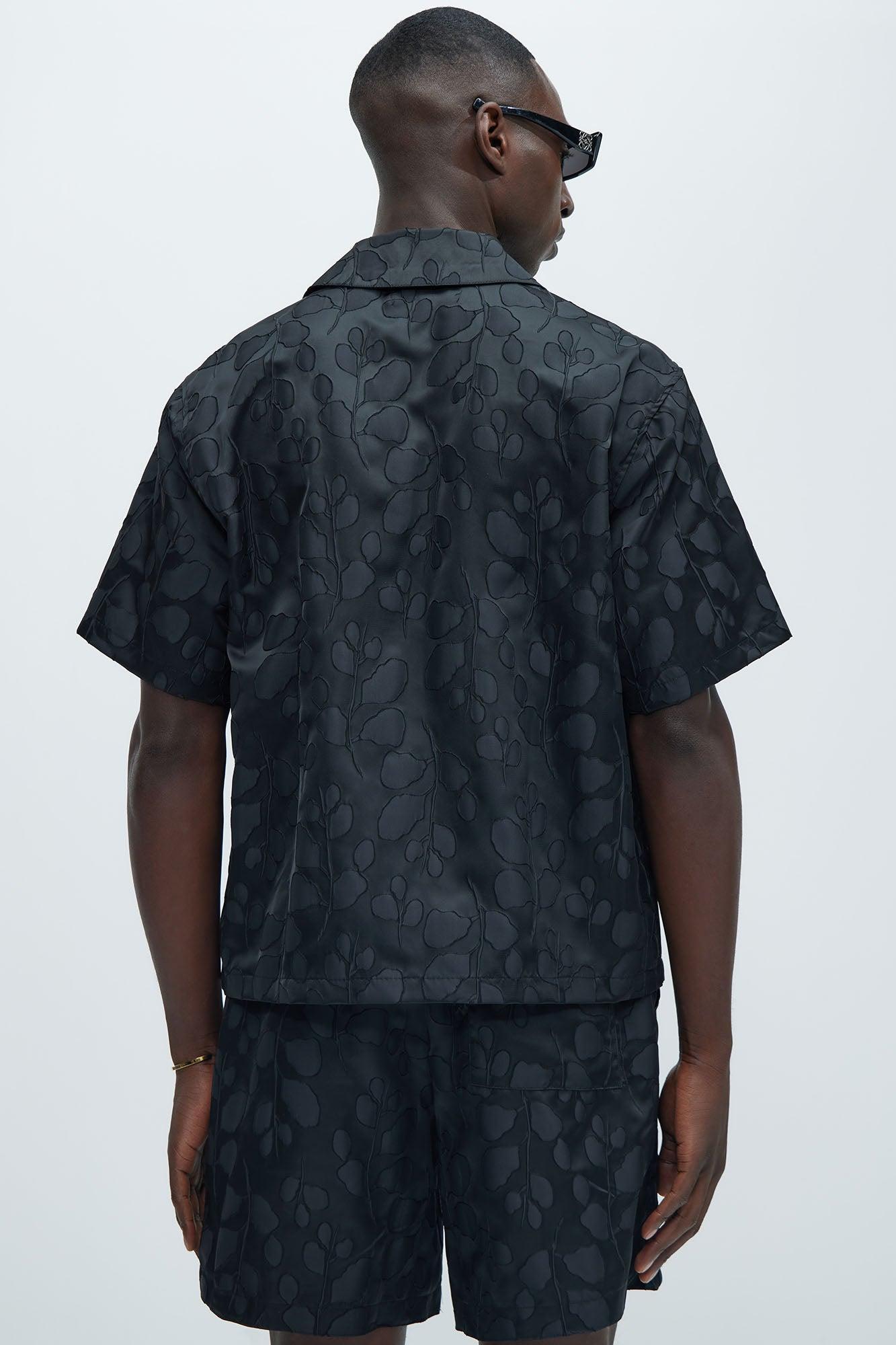 Fenno Jacquard Shirt - Black Product Image
