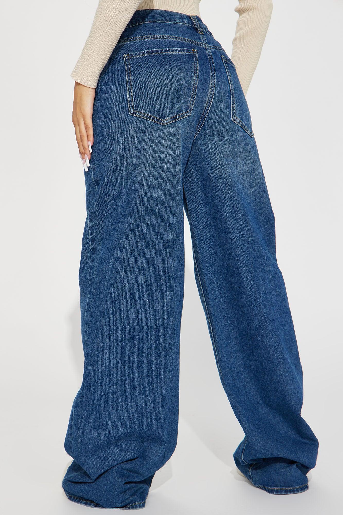 Chelsea Drop Waist Baggy Jeans - Medium Wash Product Image