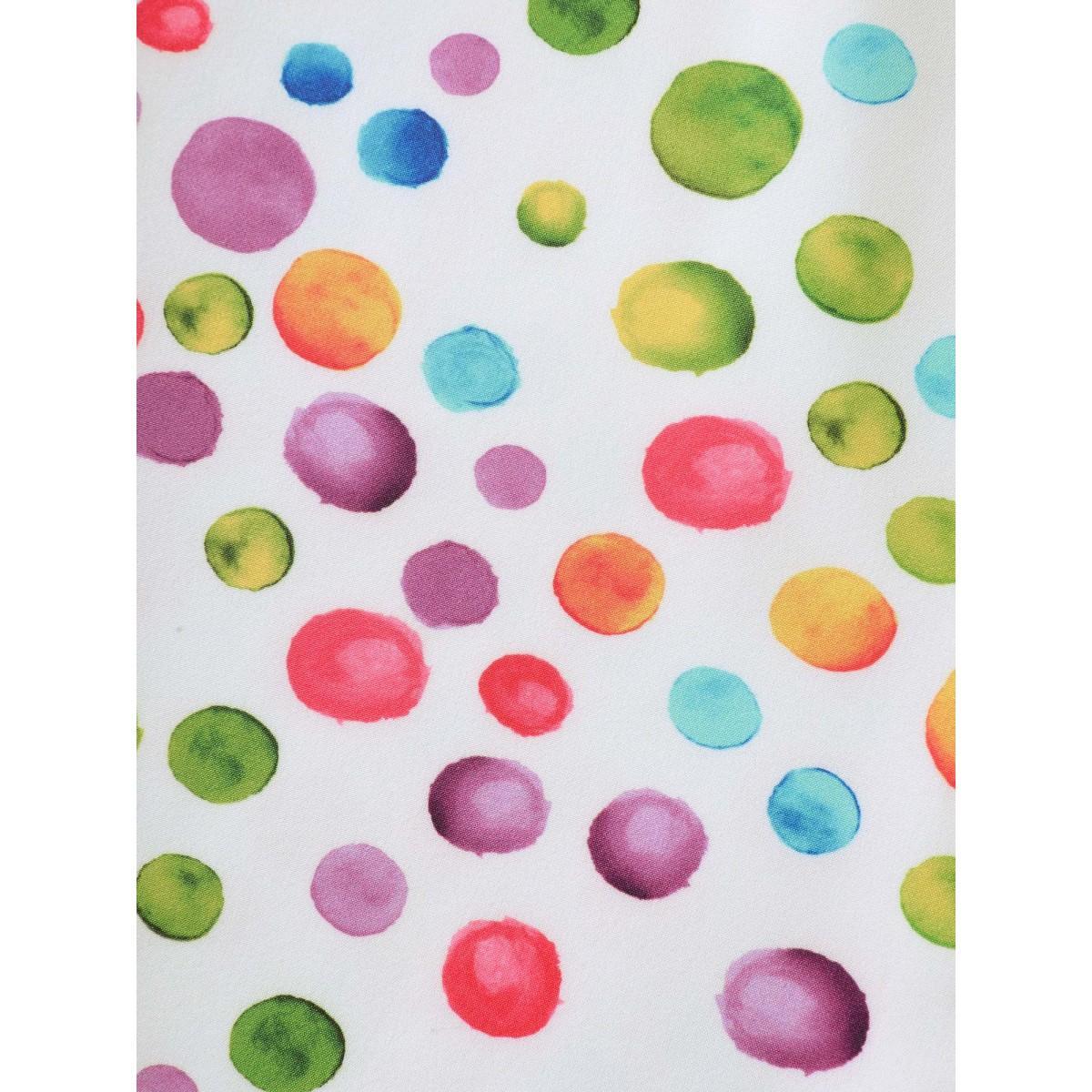 Plus Size Polka Dots Print Pockets V-Neck Midi Dress Originalwhite Women V-neck Short sleeve Curvy BloomChic 18-20/2X Product Image