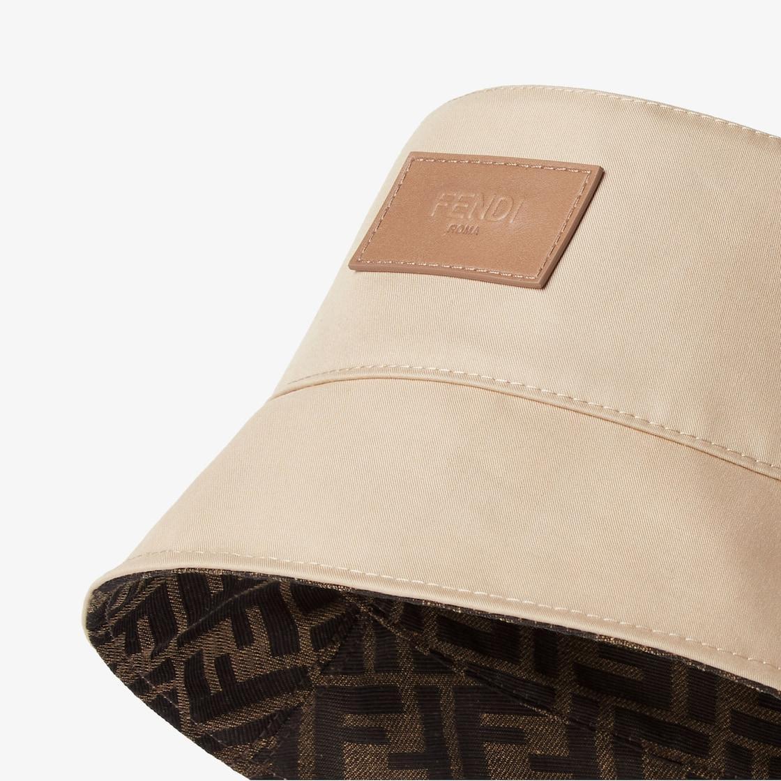 HatBeige cotton bucket hat Product Image