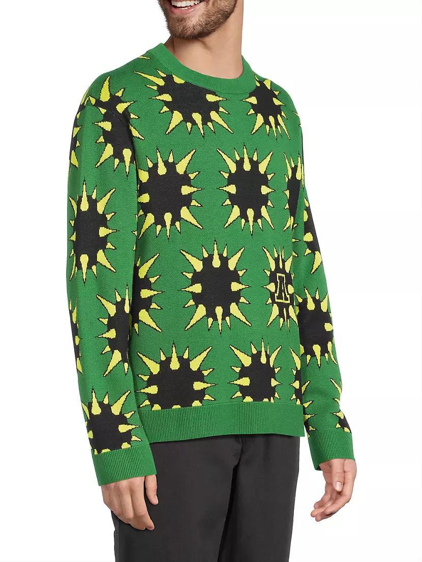 Spike Abstract Cotton-Blend Sweater Product Image