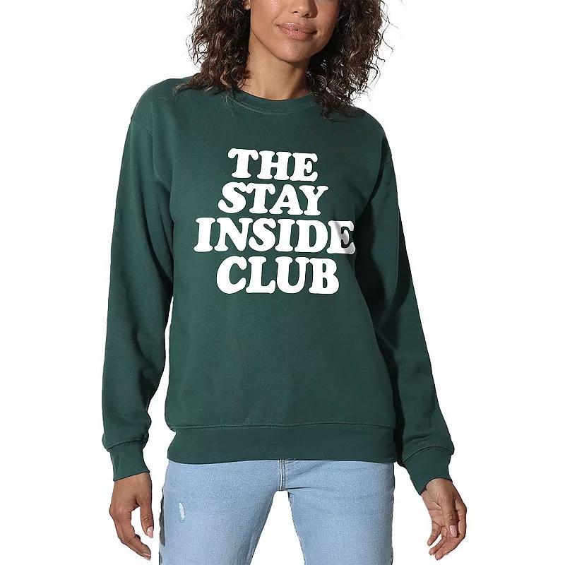 Womens Suburban Riot The Stay Inside Club Willow Graphic Sweatshirt, Girls Green Green Product Image