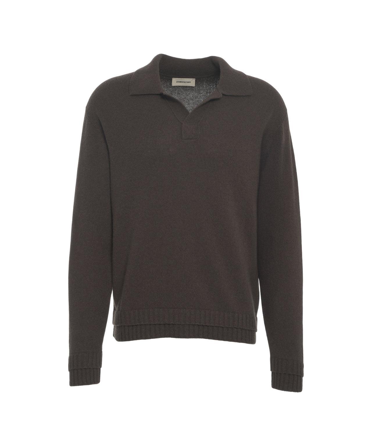 Sweater with polo collar Product Image