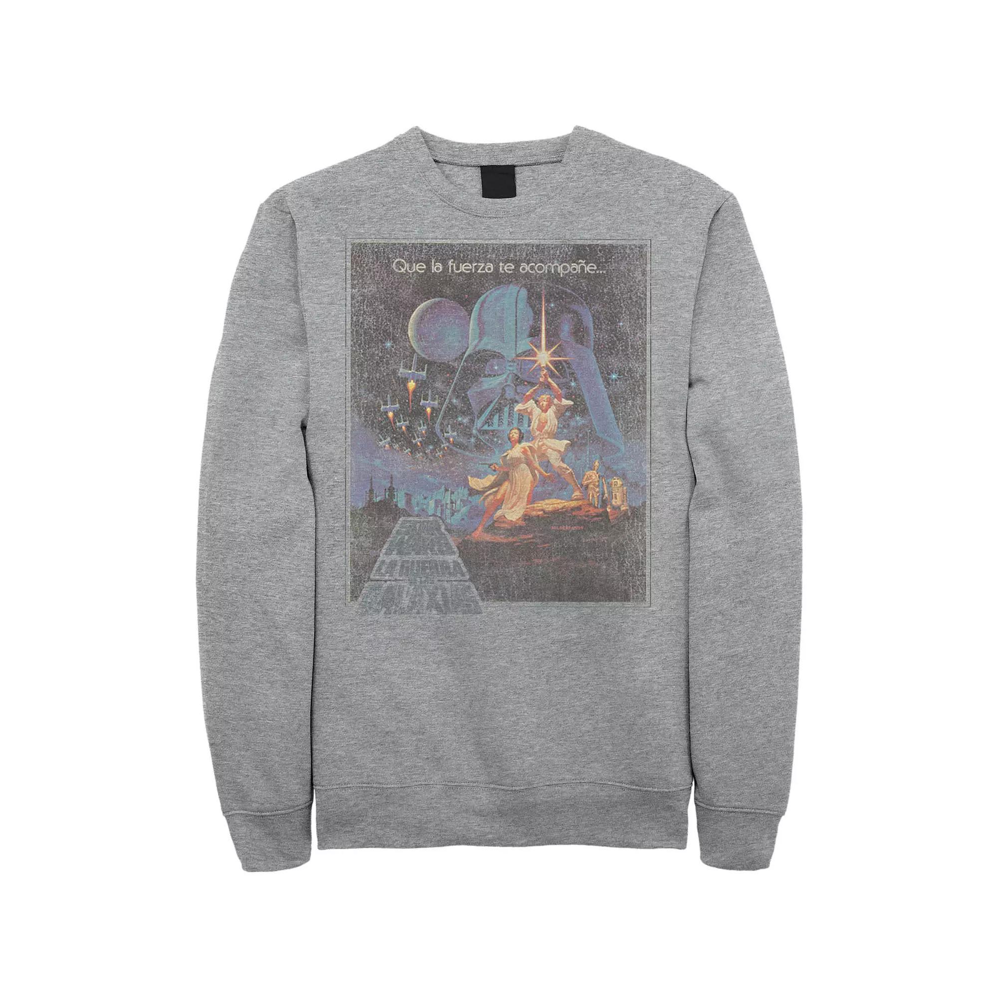 Mens Star Wars Faded VHS Cover Fleece Sweatshirt Product Image