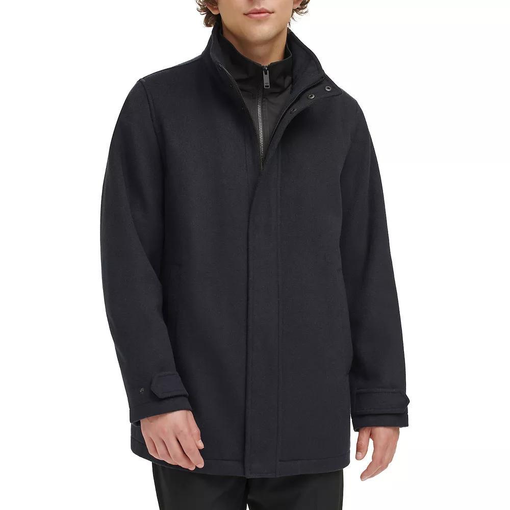 Men's Dockers® Wool Blend Walking Coat with Quilted Bib, Size: XL, Light Gray Product Image