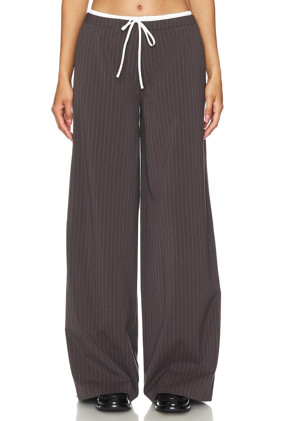 Lovers and Friends Ashley Pant in Grey Pinstripe Product Image