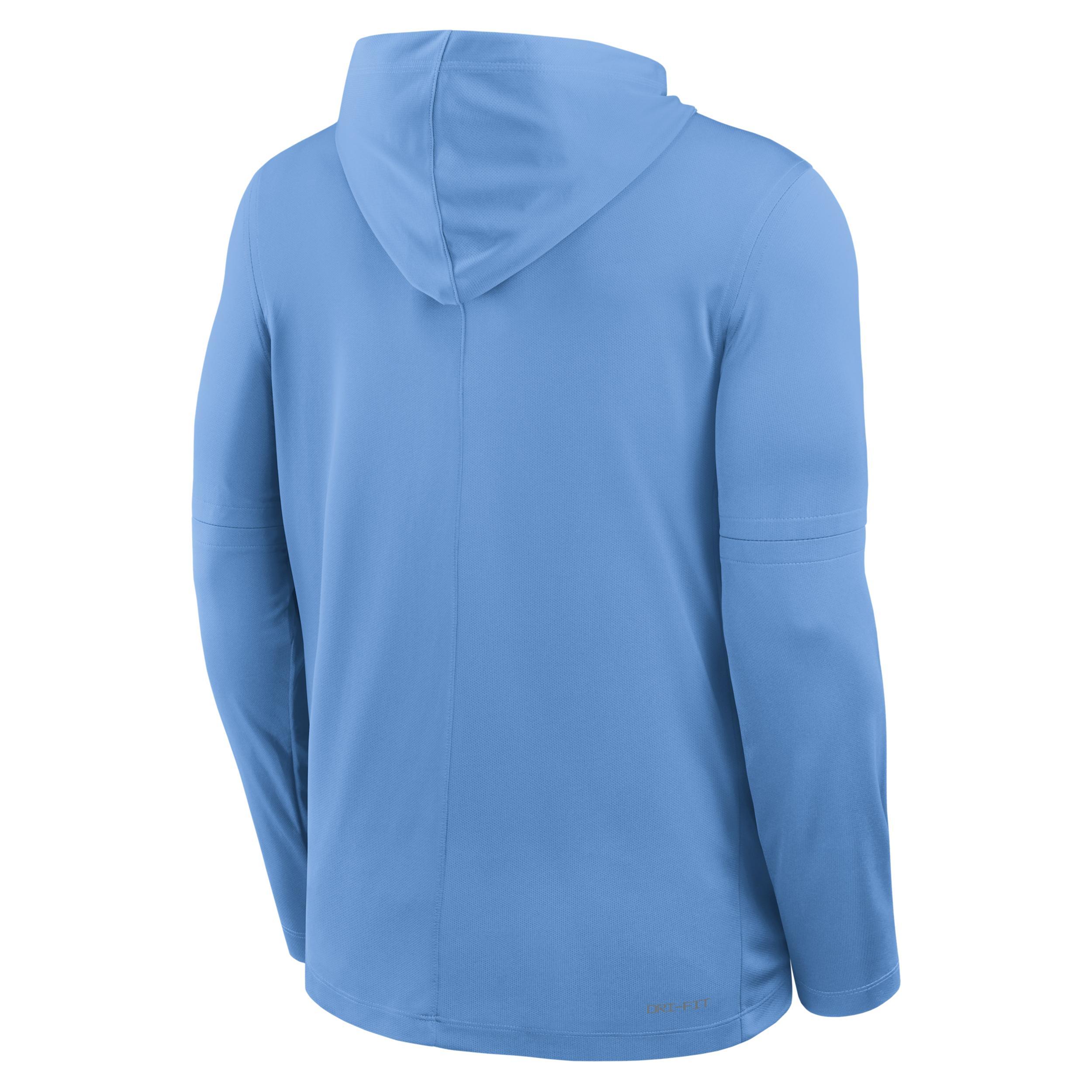 Men's North Carolina Sideline Jordan Brand Dri-FIT College Long-Sleeve Hooded Top Product Image