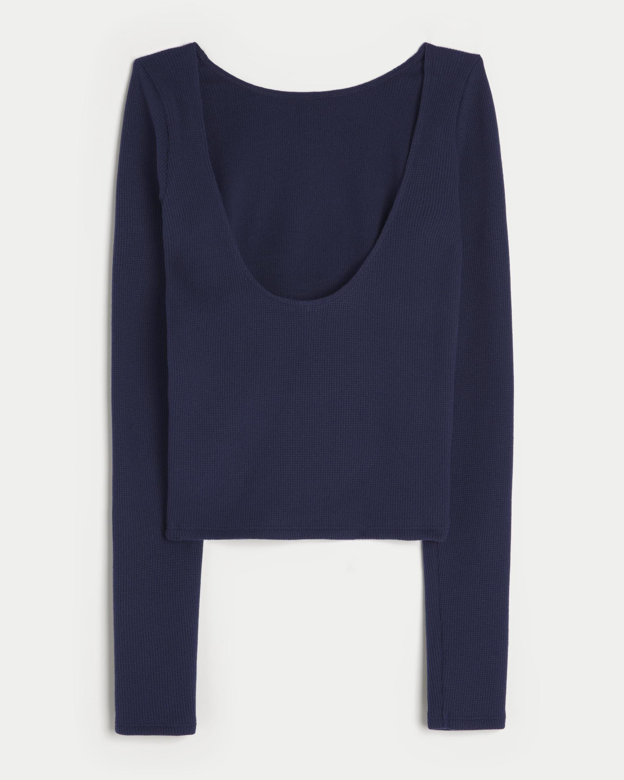 Gilly Hicks Cozy Waffle Boat-Neck Top Product Image